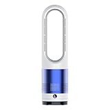 YXZN Flügellose Ventilatoren Heißer und kalter 80° oszillierender Turmventilator mit Luftreiniger-Fernbedienung Superleiser berührbarer Sockelventilator für Home Office Schlafzimmer (Blue)