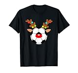 Weihnachtliches Rentier-Fußball-Design, Sportliebhaber T-S
