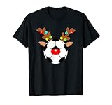 Weihnachtliches Rentier-Fußball-Design, Sportliebhaber T-S