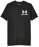 Under Armour Herren Kurzarm-Shirt Performance Big Logo Kurzarm-Oberteil, Black//Onyx White (001), L, 1357174-001
