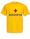 T-Shirt - Bergdoktor (Gelb, L)