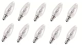 10 x Eco Halogen Glühbirne Kerze 18W = 25W E14 klar Glühlampe 2000h warmweiß dimmb