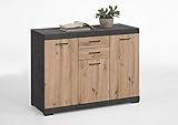 Wohnorama Bristol 3 XL Kommode 3-TRG von FMD Matera/Artisan Oak
