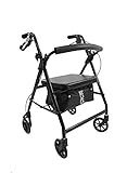 PEPE - Rollator, Rollator mit Sitz, Rollator Faltbar und Leicht, Rollatoren Leichtgewicht und Faltbar, Rollator Leicht Klappbar, Rollator Faltbar und mit Sitz, Höhenverstellb