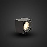 Surface Mounted Licht, Schwarz Weiß COB Square light 12W LED-Decken Birnen-Punkt-Lampe Indoor LED-Beleuchtung Neutral Licht,Schw