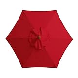 ABZPH Garden 1 stücke 2.7m. Faltende Regenschirmabdeckung Baldachin Garten liefert Gartenmöbel Durable Shading Parasol Draussen (Color : Red)