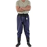 Hüftstiefel, PVC Fishing Hip Wader, Pinsel Heavy-Duty Nylon Bootfoot Hip Wader, Leichter Hüftstiefel für Männer und Frauen (Color : Blue, Size : 40)