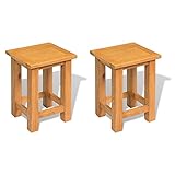 Beistelltische 2 STK. Konsolentisch Sofatisch Esstisch Beistelltisch Kaffeetisch Wohnzimmer-Wand-Beistelltisch Nachttisch Tisch Klein BlumenstäNder Gartentisch 27x24x37 cm Massivholz E