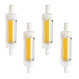 Xcmenl R7S LED 78mm Dimmbar Hightlight Birne, 5W LED COB Glühbirnen Bulbs, R7S LED Stablampe 78mm Warmweiß 3200K, R7S LED Leuchtmittel 600LM, 360° Strahlbeleuchtung, AC 220V, 2er-Pack