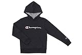 Champion Kinder-Sweatshirt, Youth Heritage, aus Fleece, zum Überziehen mit Kapuze - Grau - M