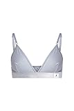 CONTRAER Damen Bustier, polsterloser BH mit stützendem Web-Bund, weiches MicroModal, ohne Bügel & Verschluss, bequeme Damenunterwäsche mit flachen Abschlüssen, verstellbare Träger, platin, Größe: 40