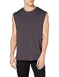 Urban Classics Herren Open Edge Sleeveless Tee T-Shirt, darkshadow, S
