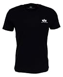 ALPHA INDUSTRIES Herren Backprint T T-Shirt, Negro, M