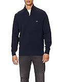 Tommy Hilfiger Herren PIMA Cotton Cashmere Zip Mock Pullover, Wüstenhimmel, Larg