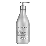 L'Oréal Professionnel Paris Serie Expert Silver Shampoo, Neutralisiert Gelb- oder Kupferstich & verleiht Glanz, mattierendes Haarshampoo, Haarpflege für hellblondes, weißes & graues Haar, 500