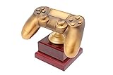 E-Sport Pokal Gaming Controller mit Gravur: Trophäe für Gamer auf Holzsockel - 12,5 cm hoch und 553g schwer - mit Ihrem Wunschtext kostenlos g