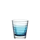 Leonardo Vario Struttura Trink-Gläser 6 er Set, spülmaschinenfeste Wasser-Gläser, bunte Trink-Becher aus Glas, Getränke-Set blau, 250 ml, 026838