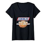 Damen Leberkas - Du bist ned du wenn du HUNGER host T-Shirt mit V