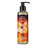 Sinnliches Massageöl Vanille - 200ml - Körper Massage Öl mit Mandelöl und Traubenkernöl - Essbar, Verzehrbar, Natürlich - Körperöl für alle Hauttypen - Kissable Massage Öl - Entspannung Massageö