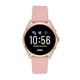 Fossil Damen Touchscreen Smartwatch 5 LTE Generation mit Lautsprecher, Herzfrequenz, NFC und Smartphone Benachrichtigungen, FTW60753