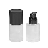 2 Stück 30 ml gehobene leere Milchglas-Pump-Flasche für flüssige Grundierung, Behälter für Make-up, Kosmetik, Aufbewahrungsfläschchen für Reisen, Lotion, ätherische Öle, Emulsion, Prob