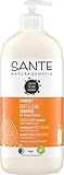 SANTE Naturkosmetik Kraft & Glanz Shampoo Bio-Orange & Kokos, 950ml Familiengröße mit Pumpspender, Fruchtiger Duft, Natürliche Haarpflege ohne Silikon & Parabene, Veg