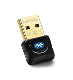 Maxesla Bluetooth USB 4.0 Dongle Empfänger Bluetooth für Windows 10/ 8/ 7/ Vista/ XP, Unterstützt Bluetooth Kopfhörer, Maus, Tastatur, Druckern Schw