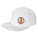 Yu_Gi_Oh Classic Snapback Hat Blank Adjustable Brim High Top End Trendy Style Baseball Cap, weiß, Einheitsgröß