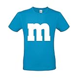 Shirt-Panda Herren T-Shirt M&M Karneval Gruppen Kostüm Fasching Verkleidung Party Darts Unisex Kinder Türkis L