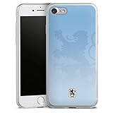 DeinDesign Slim Case extra dünn kompatibel mit Apple iPhone 7 Silikon Handyhülle transparent Hülle TSV 1860 München Offizielles Lizenzprodukt Log