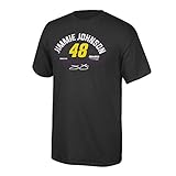 Nascar Driver-Merchandise-T-Shirt aus Baumwolle, kurzärmelig XL Jimmie Johnson Black