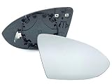 HZ-DESIGN Spiegelglas Glas für Außenpiegel auf Trägerplatte Rechts Beifahrerseite kompatibel mit Golf 7 und Golf 7 V