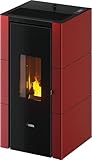 Pelletofen Cadel Cristal 9 Air 8,5 kW Ofen Kamin Kaminofen Pellet Metall R
