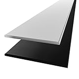 A+H Rammschutz als Kantenschutz Wand oder Wandschutz Bett/Schutzleiste ähnlich Plexiglas Zuschnitt Garage Wandschutz 200cm Länge (2000x192x10mm, Weiß)