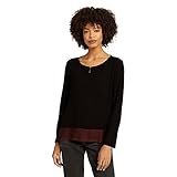 TOM TAILOR Damen 1028830 Basic T-Shirt, 14482-Deep Black, XXL