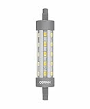 Osram LED-Röhre | Sockel R7s |Warm White (2700 K) | ersetzt Glühlampen mit 60 W | 6,50 W | Klar | LED STAR LINE R7s | 118