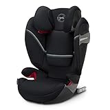 CYBEX Gold Kinder-Autositz Solution S-Fix, Für Autos mit und ohne ISOFIX, Gruppe 2/3 (15-36 kg), Ab ca. 3 bis ca. 12 Jahre, Deep Black