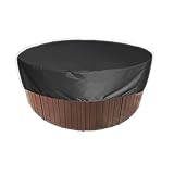 ZUOYI Runder Pool-Staubschutz, Pool Cover, Allwetter Garten Whirlpool Abdeckun, wasserdichte Whirlpool-Abdeckung für den Außenbereich.(Size:160×30cm,Color:Schwarz)