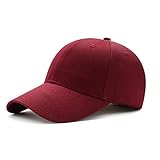 Tybiky Unisex Kappe Outdoor Baseball Cap Damen Sonnenhut Verstellbar Mützen Erwachsenen Mütze Casual Baseballmütze Atmungsaktiv und bequem Hip Hop Flat Hüte Herren Baseballkappe (Weinrot)