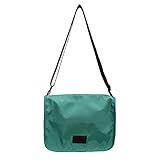 SoeHong Handtasche für Damen, Retro, aus Segeltuch, Schultertasche für Damen, Vintage, einfarbig, Kuriertasche, kleine Handtaschen, Retro Grün,