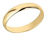 Ardeo Aurum Trauring Unisex Damenring Herrenring aus 375 Gold Gelbgold in 4 mm Breite massiv Ehering Modell 102 Größe 63