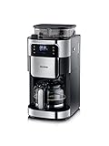SEVERIN KA 4813 Filterkaffeemaschine mit Edelstahl-Mahlwerk, feinste Mahlung und individuell auswählbarer Mahlgrad, 1000 W, für bis zu 10 Tassen / ca. 1 ,25