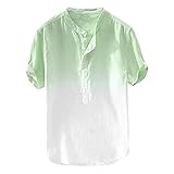 Sommer-T-Shirt für Herren, kurzärmelig, Rundhalsausschnitt, Farbverlauf, Weiß, Teenager-T-Shirt, Polo-Shirt, locker, leicht, schnelltrocknend, Freizeit-Sportbekleidung, Yoga-Shirt, Tops, grün, XL