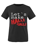 Comedy Shirts - Let's Make Halli Galli - Mädchen T-Shirt - Schwarz/Weiss-Rot Gr. 152/164