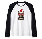 Frohe Weihnachten Katze mit Brille Kitty Xmas Rag