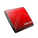 CHANGTT Portable SSD Mobile Solid State Drive, Externe Festplatte USB 3.0, gelten auf Computer-Desktop-Workstation PC-Laptop-Speicher-Erweiterung,Rot,2TB