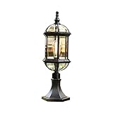 SCZWP8 Europäische Retro-Wand-Laternenpfosten-Scheinwerfer-Wand-Scheinwerfer-im Freien wasserdichte Torpfosten-Lampe verwendet für Landhaus-Zaun-Stehlampe-im Freienhof-Tür-Lampe Hof-Tür-Lamp