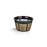 BEEM Permanent-Korbfilter | Permanent Kaffeefilter | Wiederverwendbar | Umweltfreundlich | Dauerfilter | goldfarben | 10 Tassen | pap