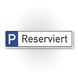 Komma Security Parkplatz Reserviert Kunststoff Schild 40 x 10 cm Hinweisschild Privatparkplatz Privatgrundstück Parkplatzschild Reserviert - Parkplatz freihalten vermietet Parkverbot Falschpark
