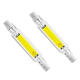 2 Stück 78mm 10W R7S LED Glühbirnen ，100W Halogenlampe gleichwertiger Ersatz ，Dimmbare Doppelseitige COB LED R7S Lineares Licht 360° Abstrahlwinkel für Arbeitslicht Flutlicht Glühb